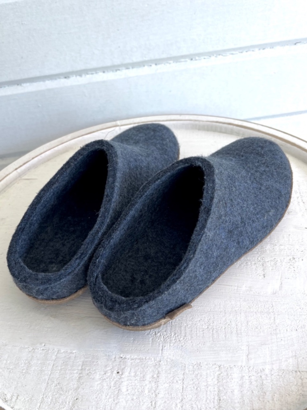 GLERUPS Wool Slip Ons in 'Denim' - 43/ 10 - Picture 4 of 11